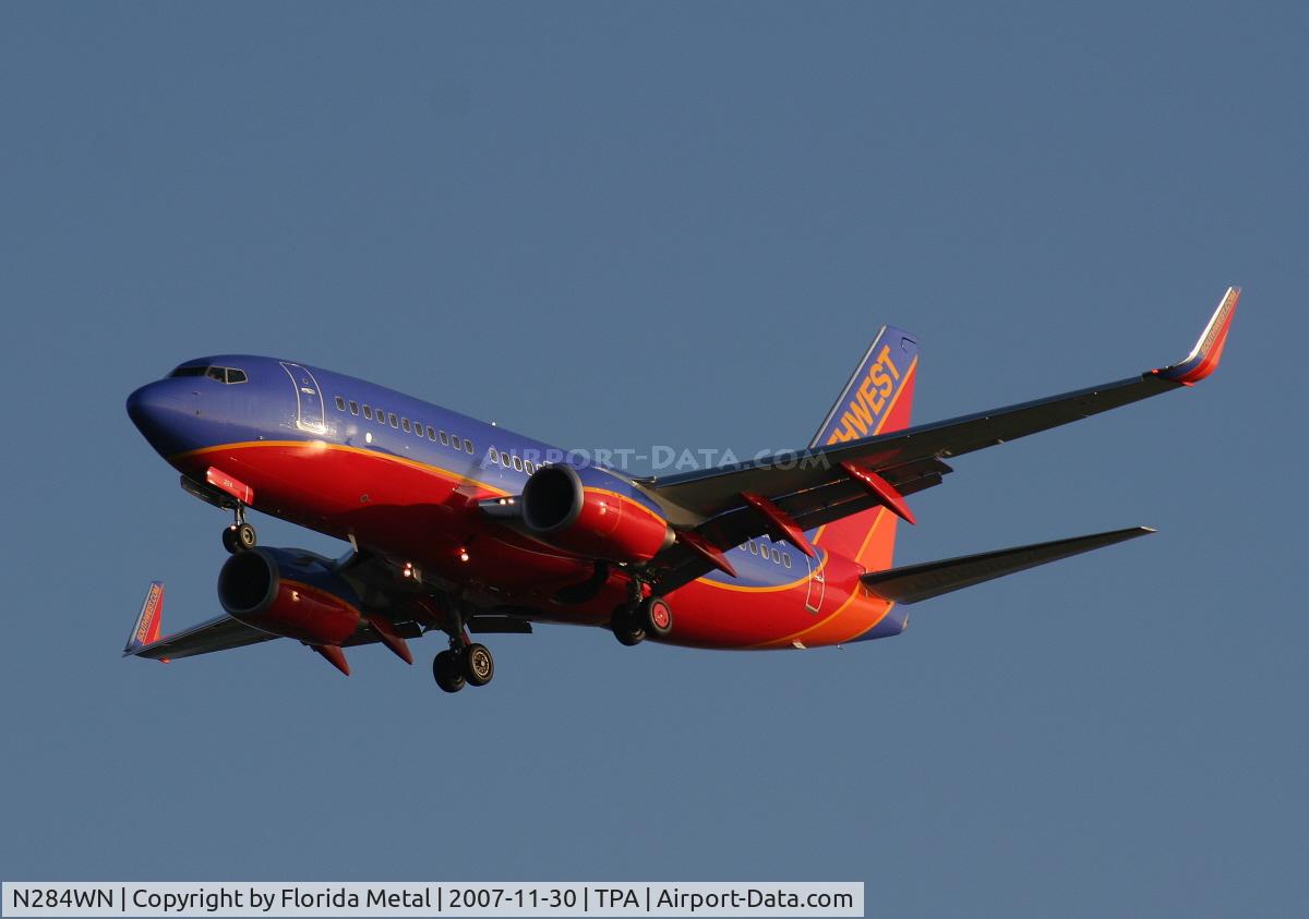 N284WN, 2007 Boeing 737-7H4 C/N 32535, Southwest