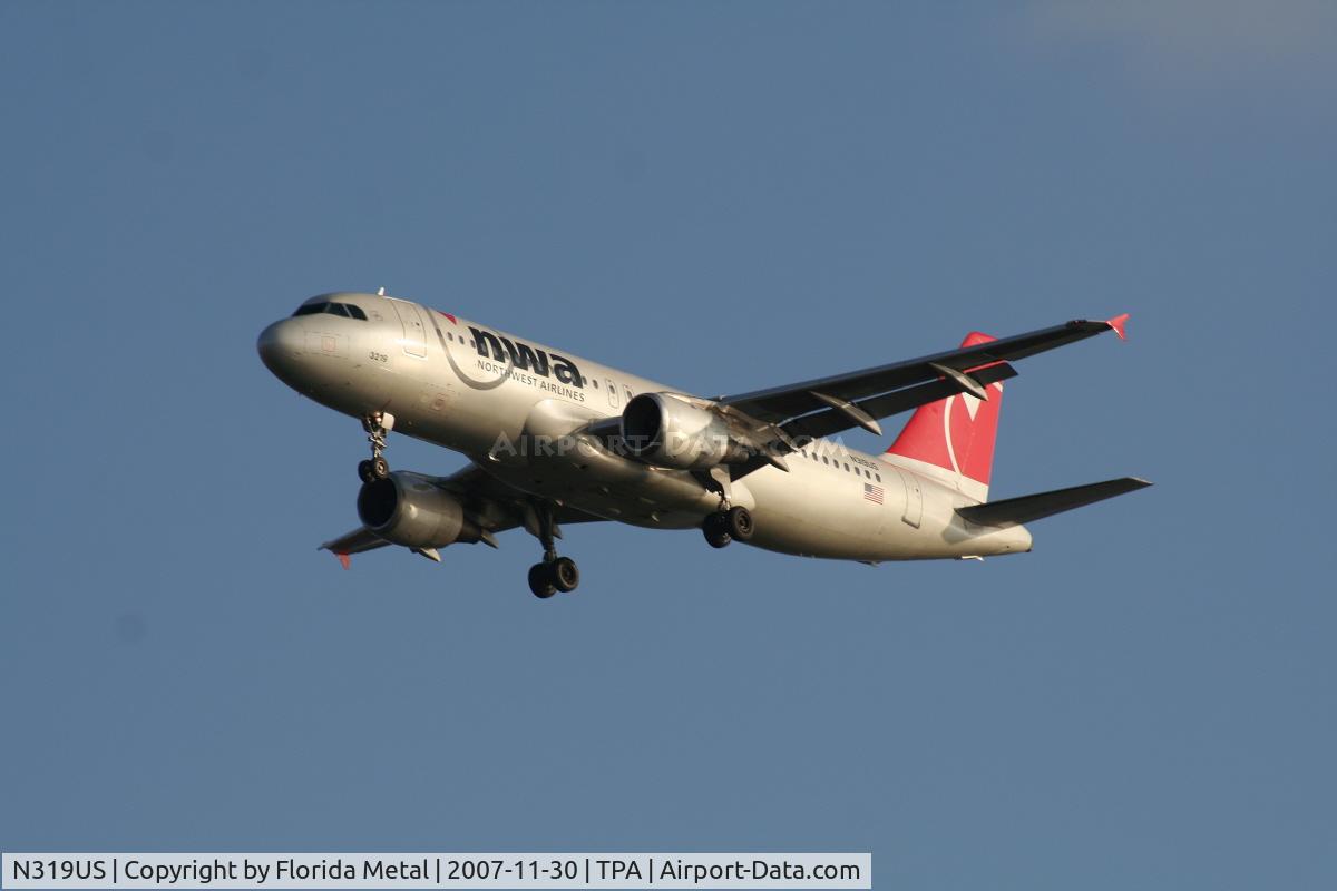 N319US, 1991 Airbus A320-211 C/N 208, Northwest