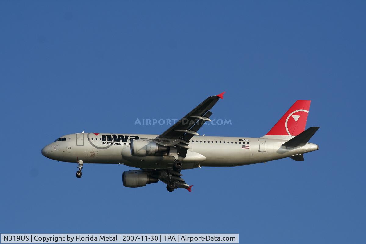 N319US, 1991 Airbus A320-211 C/N 208, Northwest