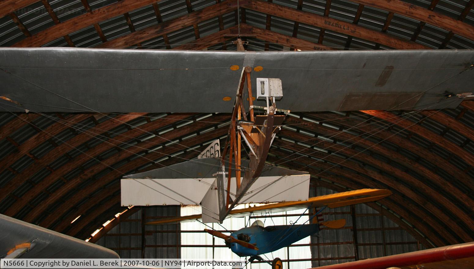 N5666, 1969 Dickson PRIMARY GLIDER C/N PHC-1, This unusual glider, built in 1969, now resides at the Rhinebeck Aerodrome Museum.