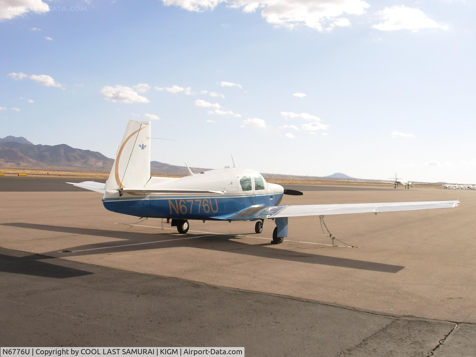 N6776U, 1963 Mooney M20C Ranger C/N 2498, Kingman Airport, Transient Parking