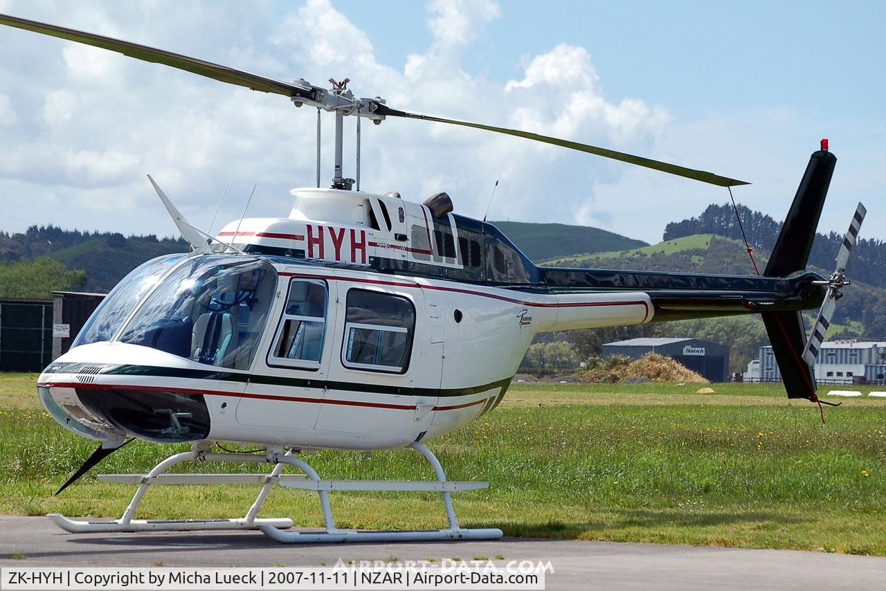 ZK-HYH, 1981 Bell 206B JetRanger III C/N 3290, At Ardmore