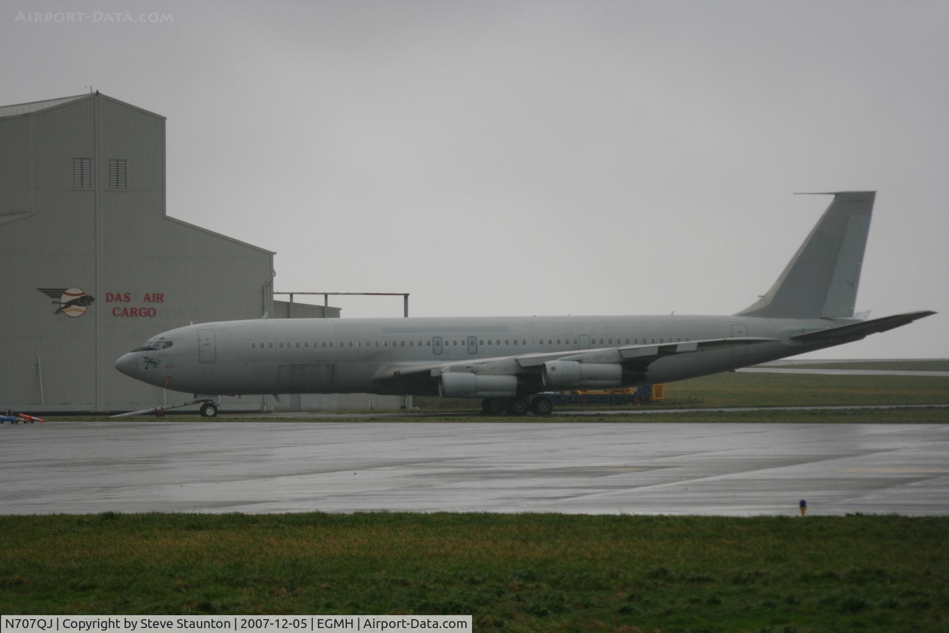 N707QJ, 1976 Boeing 707-368C C/N 21261, Taken on a wet windy December day at Manston (05/12/2007)