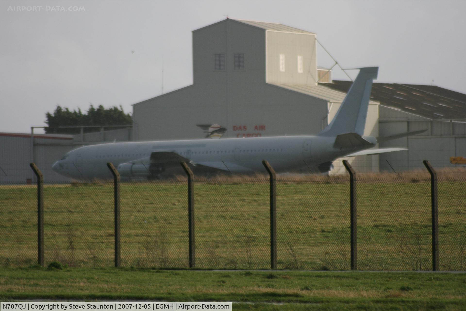N707QJ, 1976 Boeing 707-368C C/N 21261, Taken on a wet windy December day at Manston (05/12/2007)