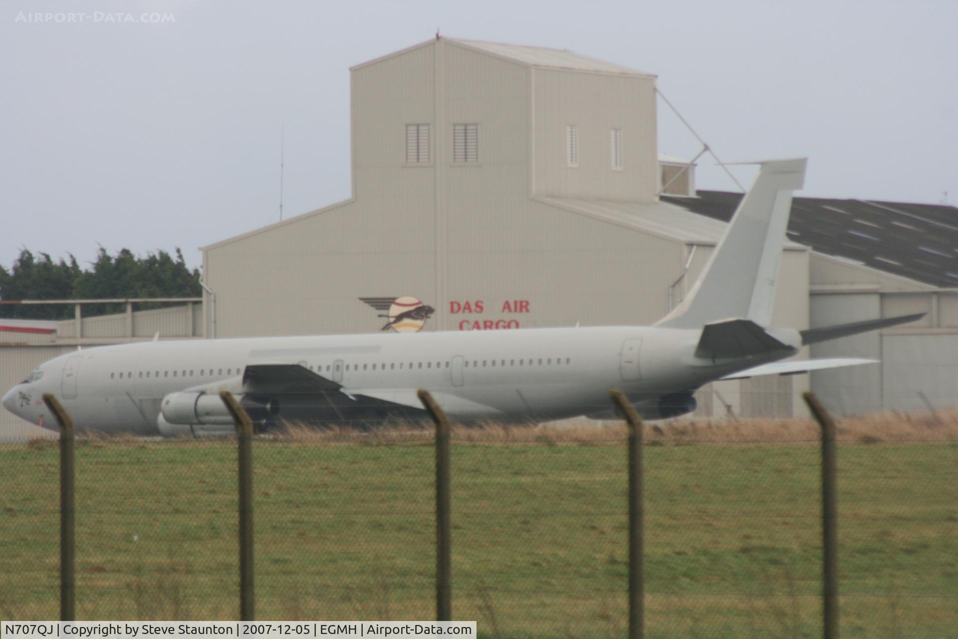 N707QJ, 1976 Boeing 707-368C C/N 21261, Taken on a wet windy December day at Manston (05/12/2007)