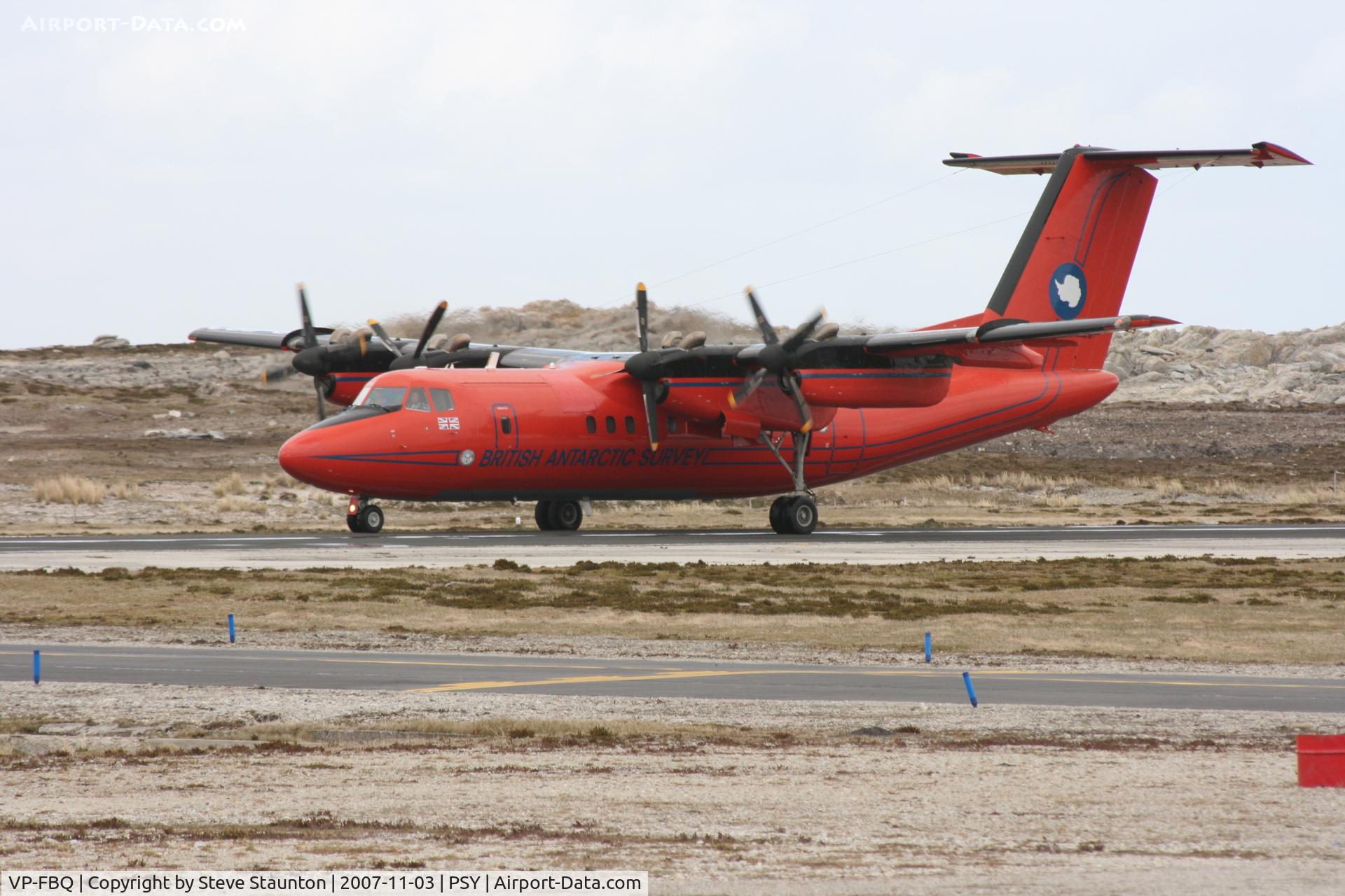 VP-FBQ, 1985 De Havilland Canada DHC-7-110 Dash 7 C/N 111, Taken at Stanley Airport, Falkland Islands November 2007