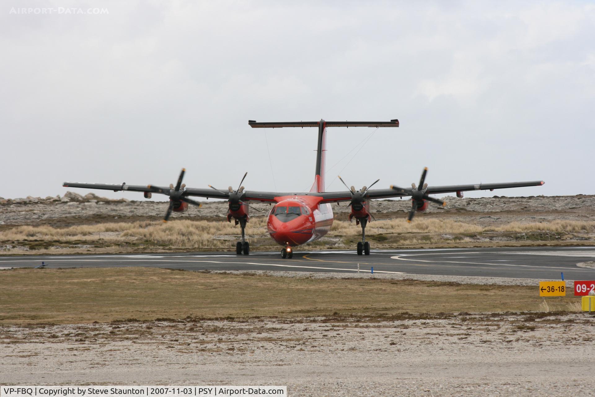 VP-FBQ, 1985 De Havilland Canada DHC-7-110 Dash 7 C/N 111, Taken at Stanley Airport, Falkland Islands November 2007