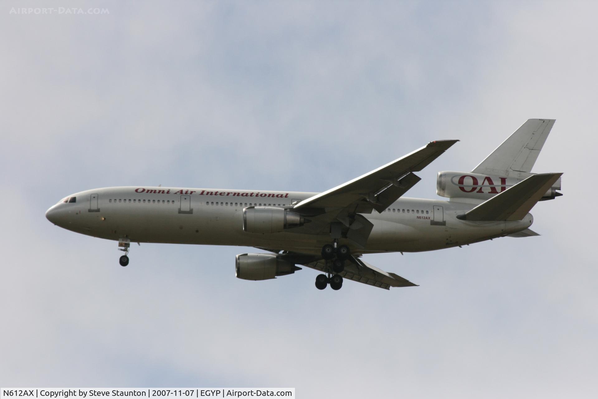 N612AX, 1987 McDonnell Douglas DC-10-30 C/N 48290, Landing at Mount Pleasant Airport, Falkland Islands November 2007