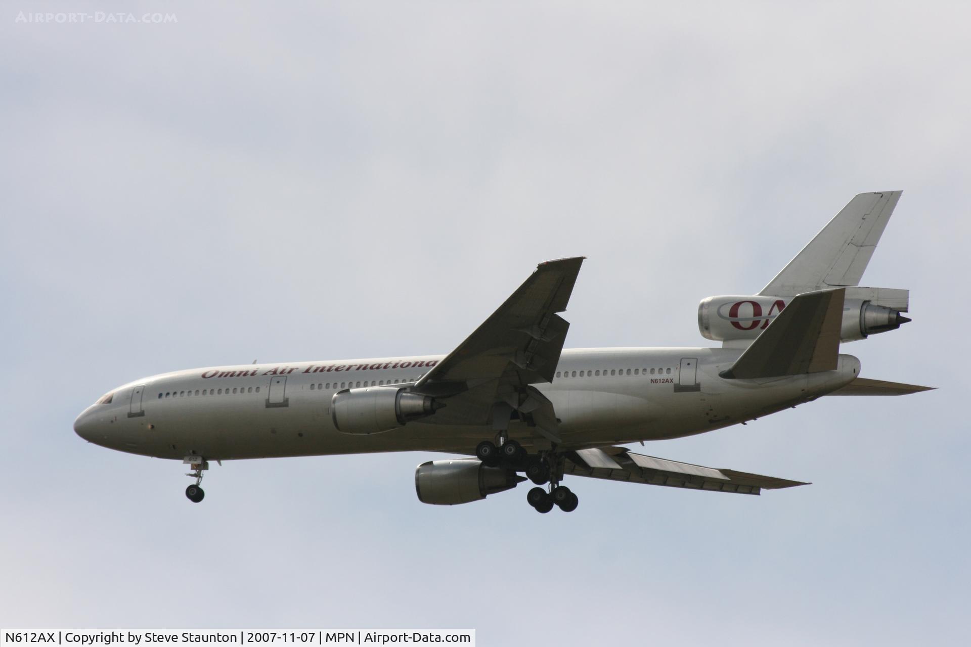 N612AX, 1987 McDonnell Douglas DC-10-30 C/N 48290, Landing at Mount Pleasant Airport, Falkland Islands November 2007