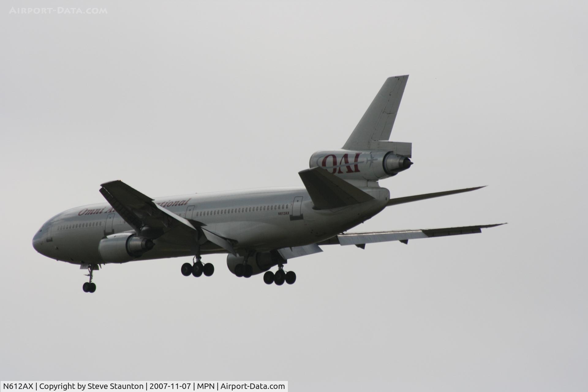 N612AX, 1987 McDonnell Douglas DC-10-30 C/N 48290, Landing at Mount Pleasant Airport, Falkland Islands November 2007