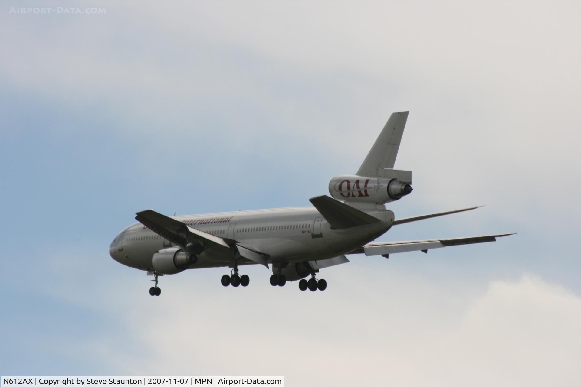 N612AX, 1987 McDonnell Douglas DC-10-30 C/N 48290, Landing at Mount Pleasant Airport, Falkland Islands November 2007