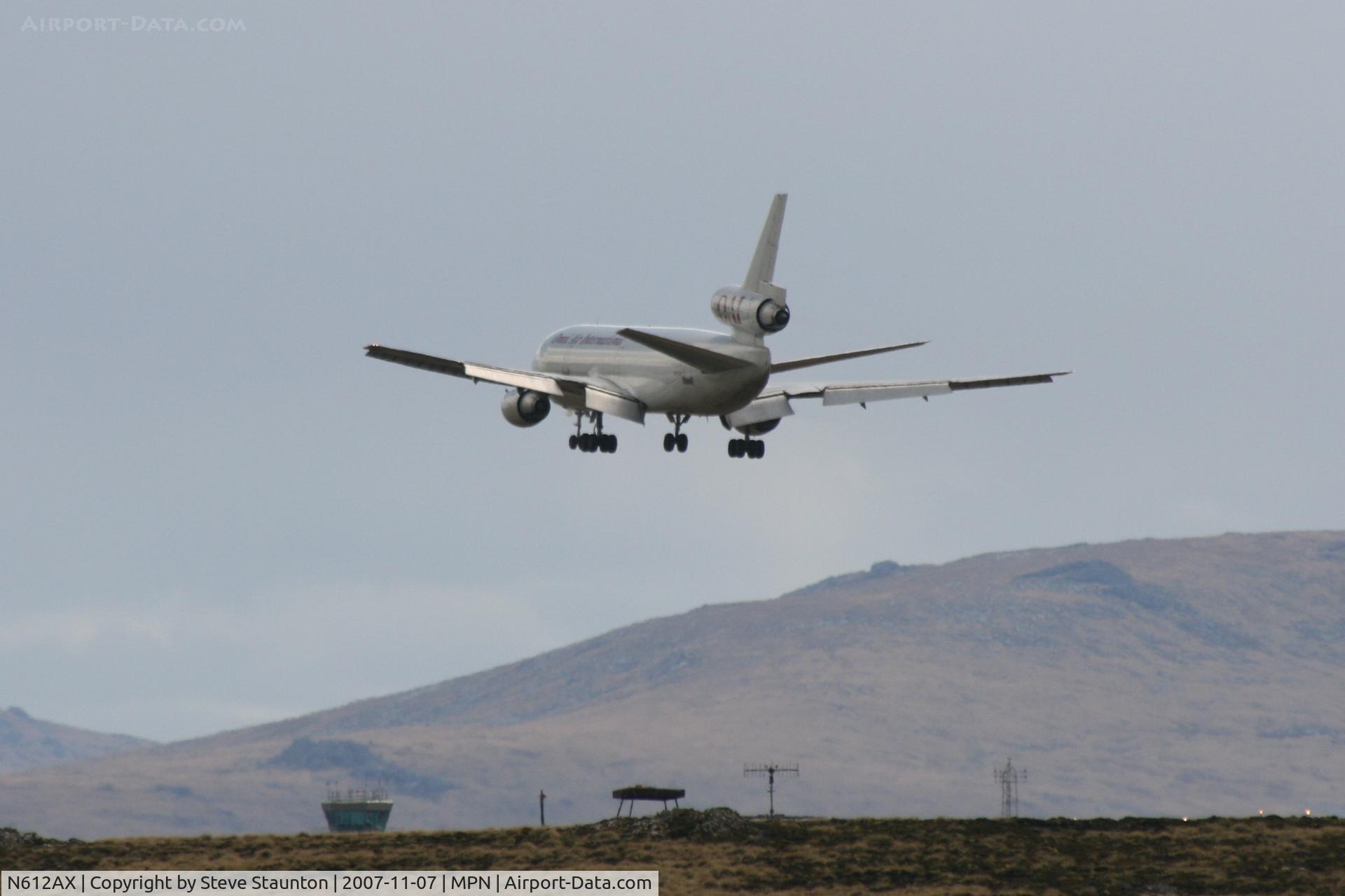 N612AX, 1987 McDonnell Douglas DC-10-30 C/N 48290, Landing at Mount Pleasant Airport, Falkland Islands November 2007