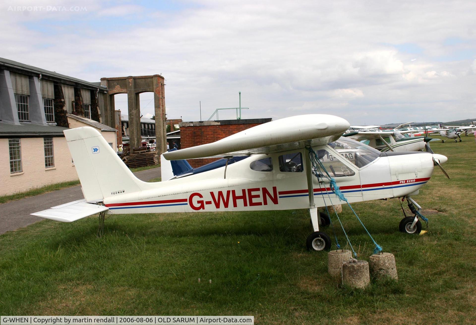 G-WHEN, 2004 Tecnam P-92EM Echo C/N PFA 318-13679, TECNAM ECHO