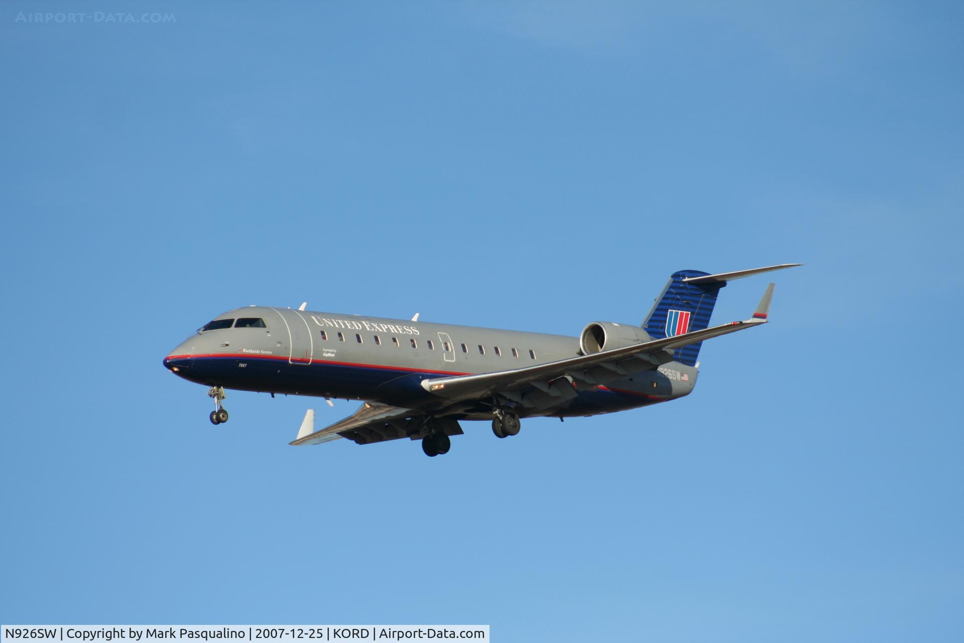 N926SW, 2002 Bombardier CRJ-200LR (CL-600-2B19) C/N 7687, CL-600-2B19