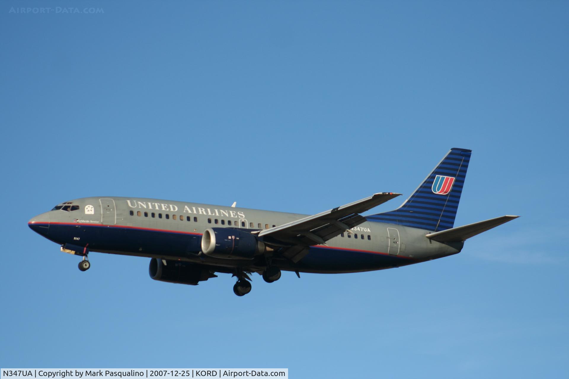 N347UA, 1988 Boeing 737-322 C/N 24251, Boeing 737-300