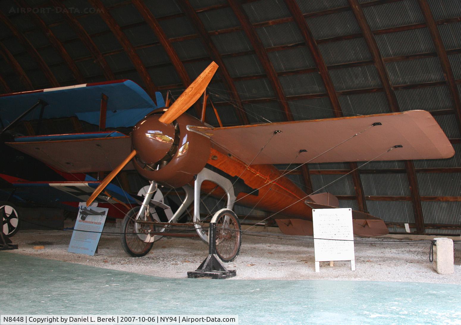 N8448, 1974 Deperdussin Monoplane Replica C/N 11, Cole Palen built this elegant replica 1911 Deperdussin Monoplane in 1974.