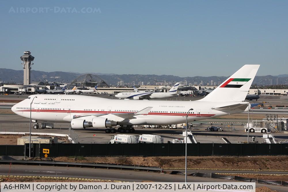 A6-HRM, 1998 Boeing 747-422 C/N 26903, Parked on southwest side with another UAE 747