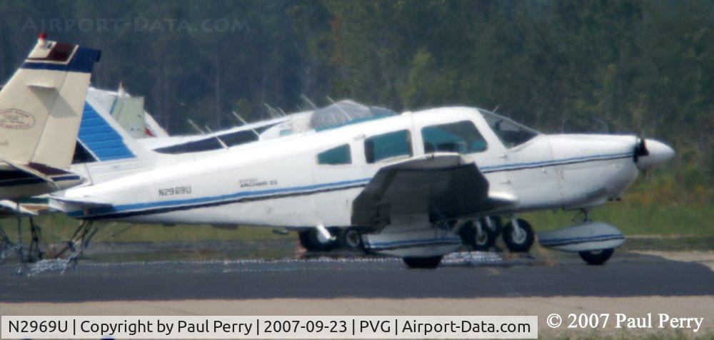N2969U, 1979 Piper PA-28-181 C/N 28-8090014, Parked in amongst the large ramp denizens