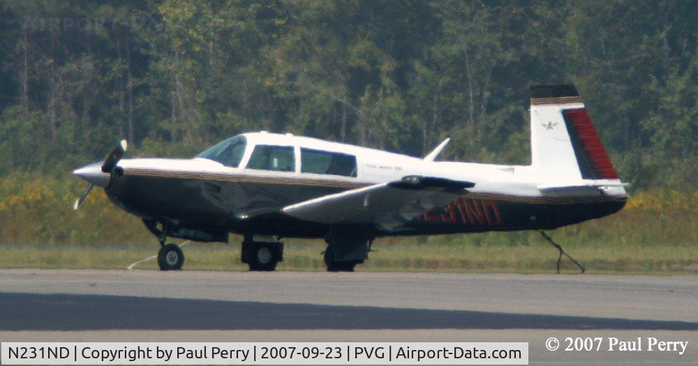 N231ND, 1979 Mooney M20K C/N 25-0207, Dropping in at PVG for a bit