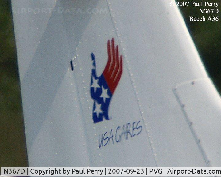 N367D, 1979 Beech A36 Bonanza 36 C/N E-1619, Better shot of her tail and logo
