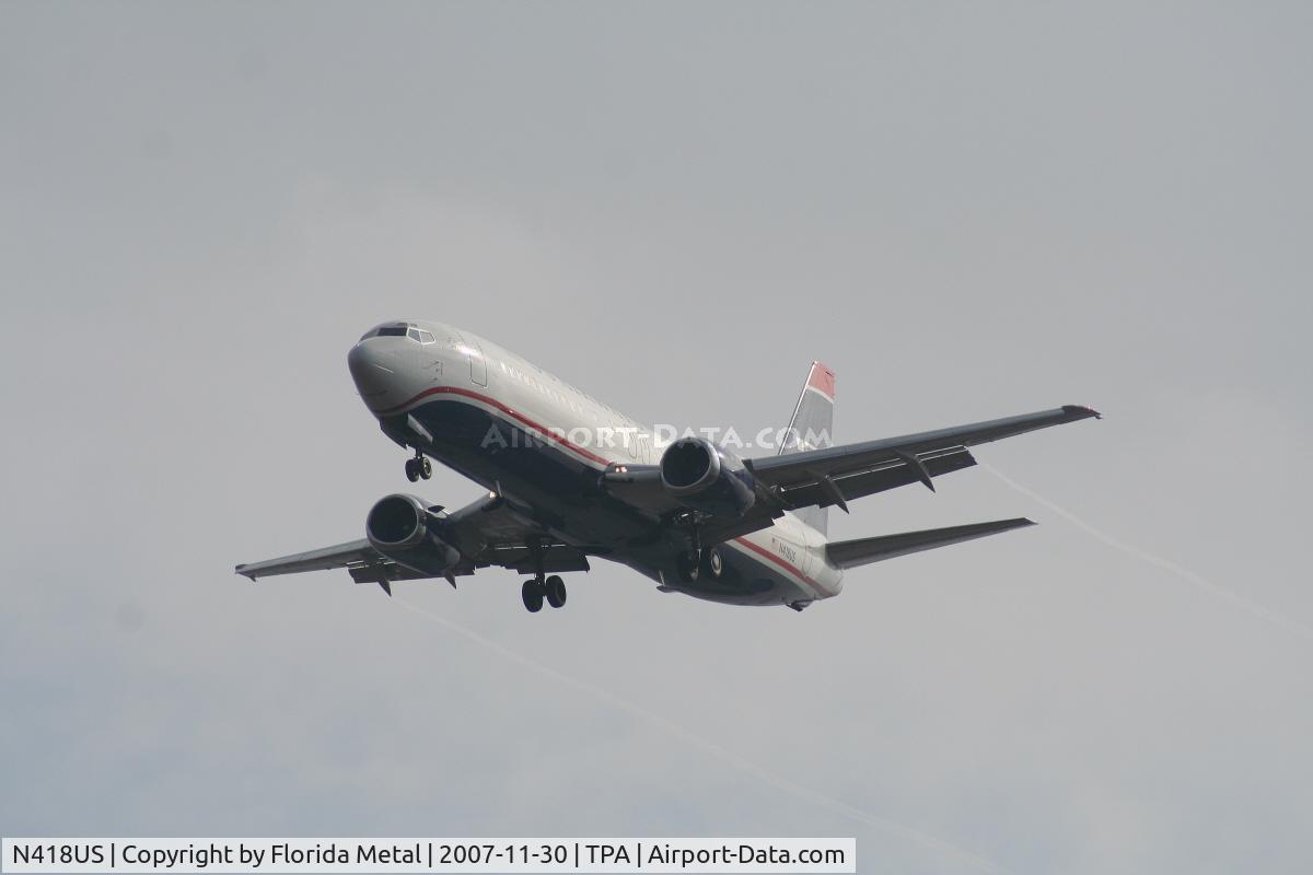 N418US, 1989 Boeing 737-401 C/N 23985, US Airways