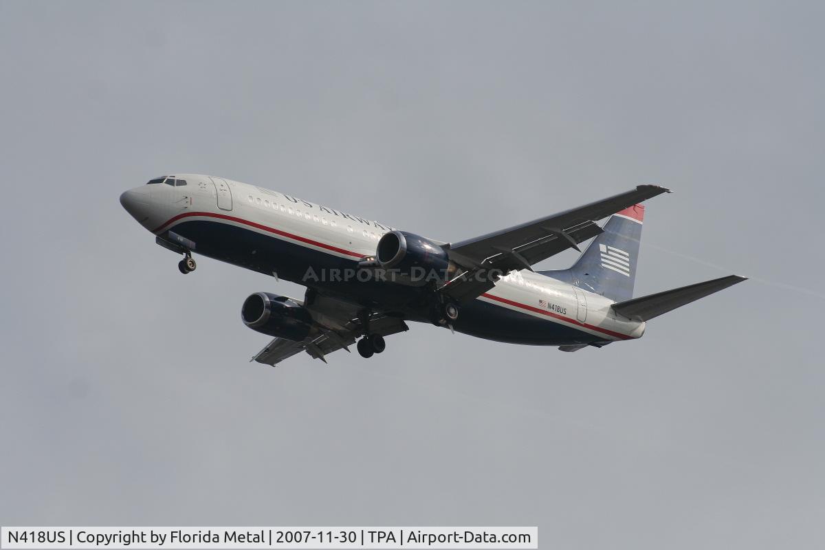 N418US, 1989 Boeing 737-401 C/N 23985, US Airways