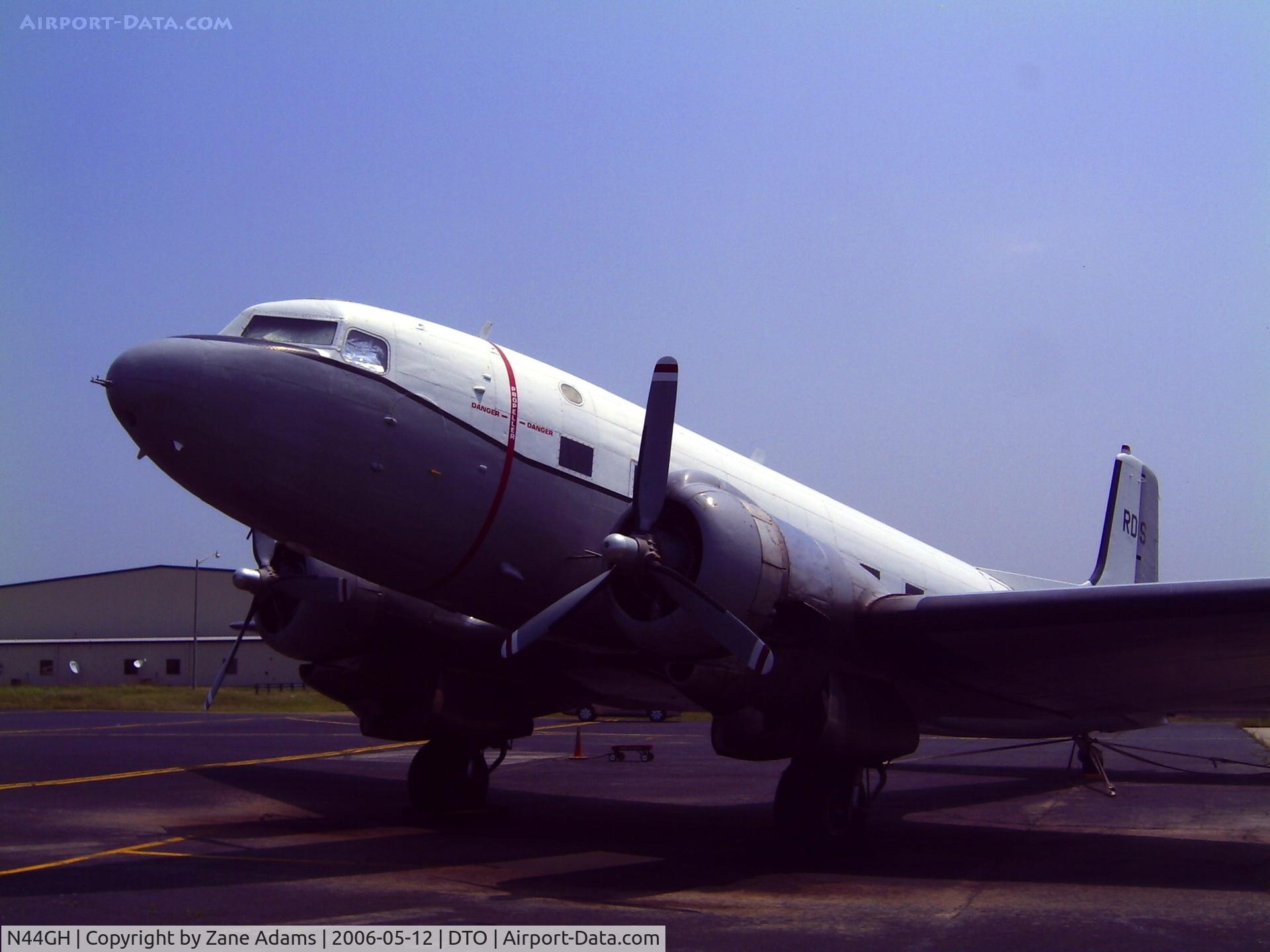N44GH, 1952 Douglas Super R4D-8 C/N 43393, At Denton Municipal - this aircraft served as a UNS Blue Angels support aircraft between 1953 and 1955