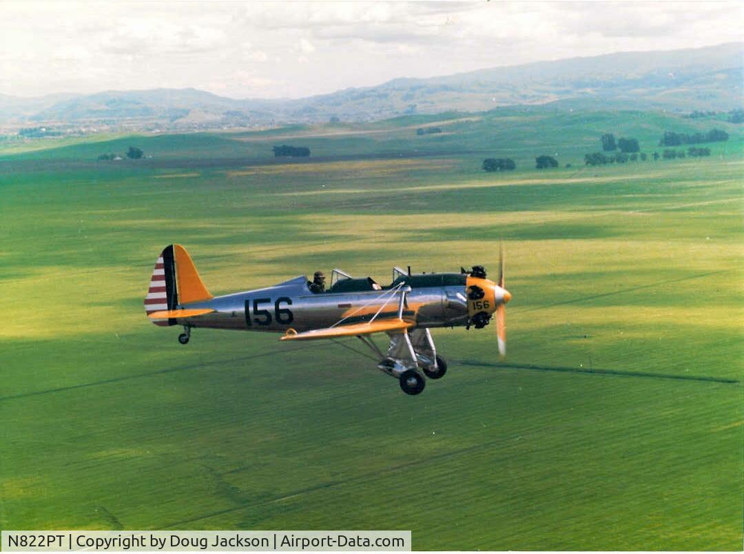 N822PT, 1942 Ryan Aeronautical ST3KR C/N 2130, N822PT over Hollister, California
