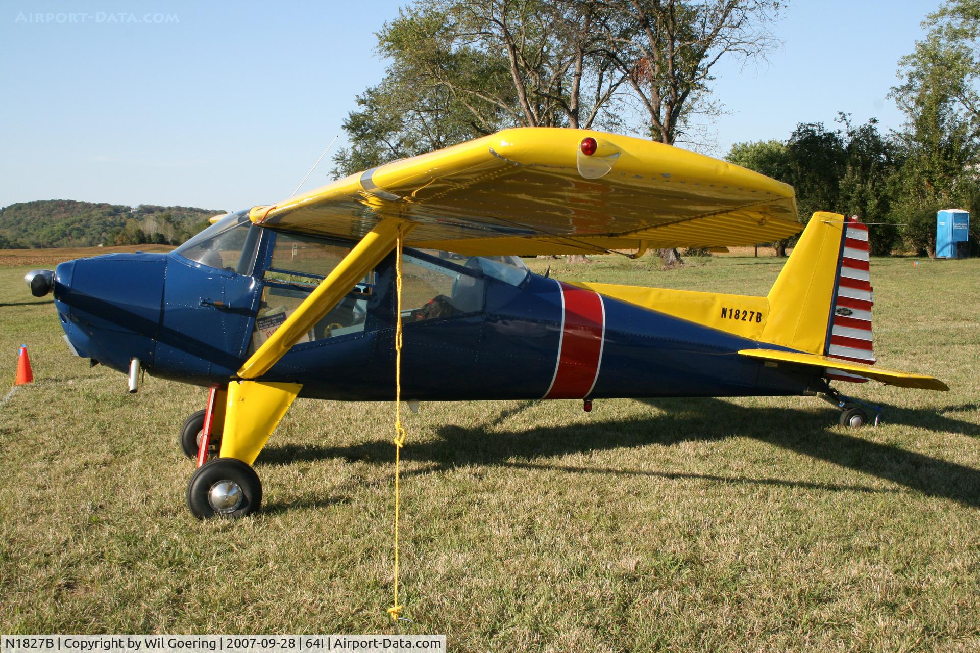 N1827B, 1948 Luscombe T-8F Silvaire C/N 6254, 2007 Fly-in at Lee Bottom