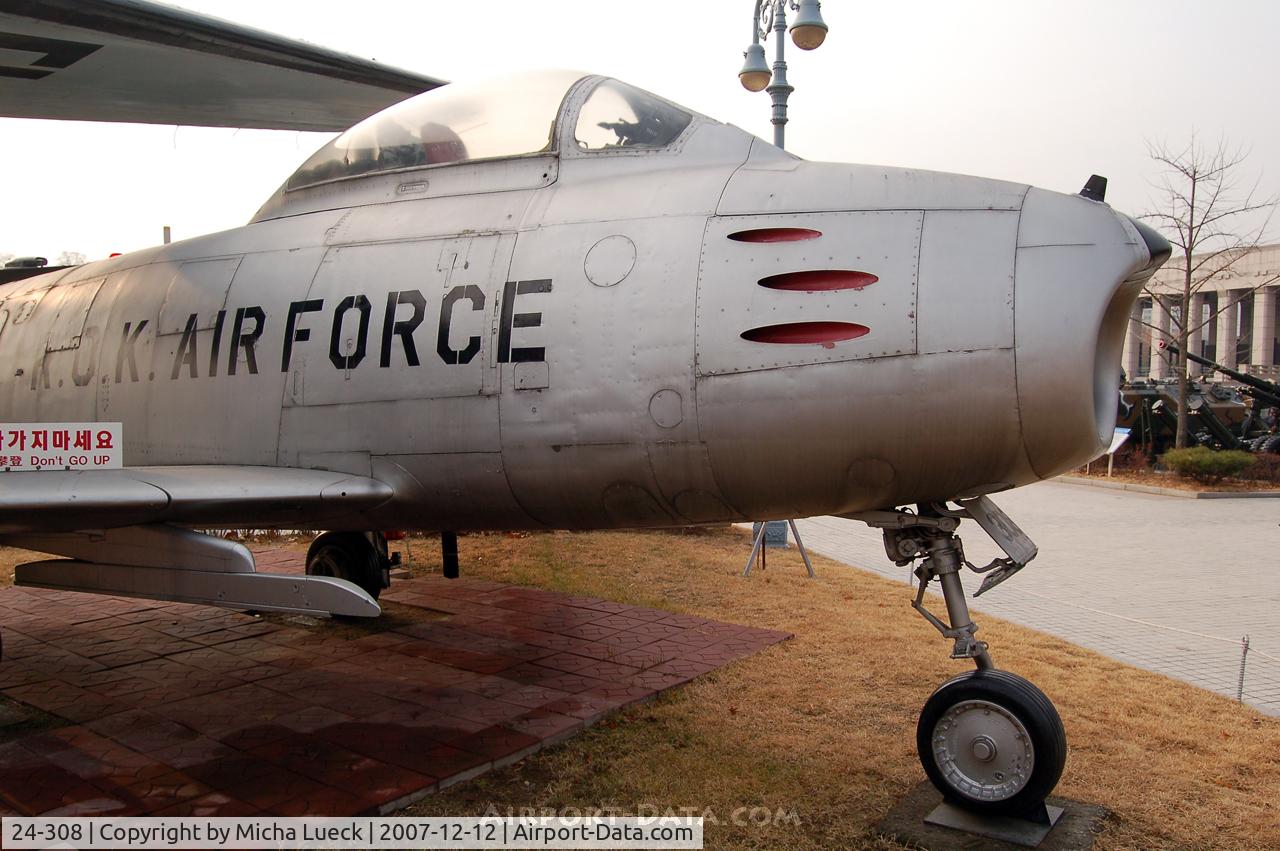 24-308, North American F-86F Sabre C/N 191-4, F-86F, at The War Memorial of Korea, Seoul