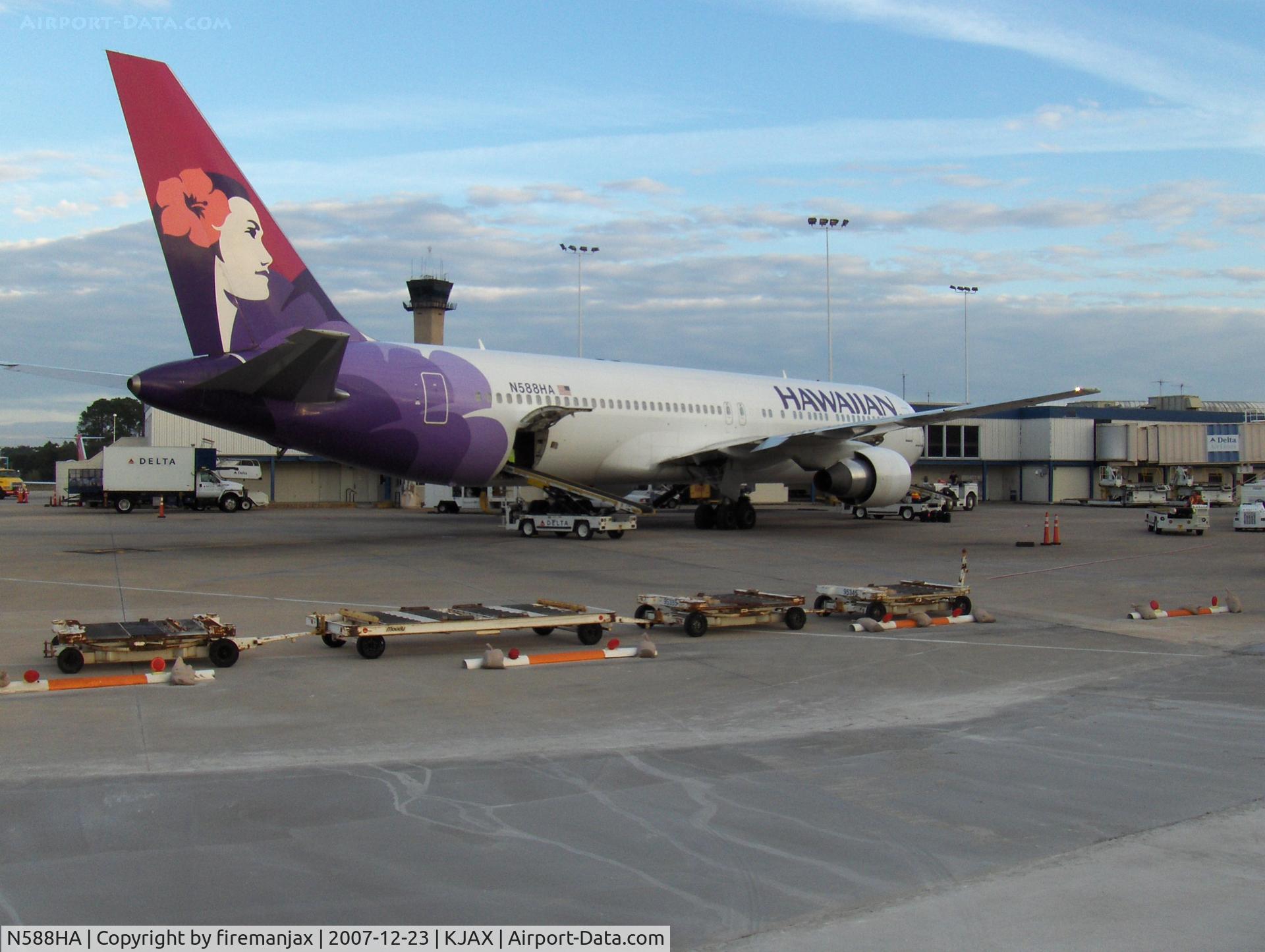 N588HA, 2002 Boeing 767-3CB/ER C/N 33466, At Jacksonville International Airport JAX