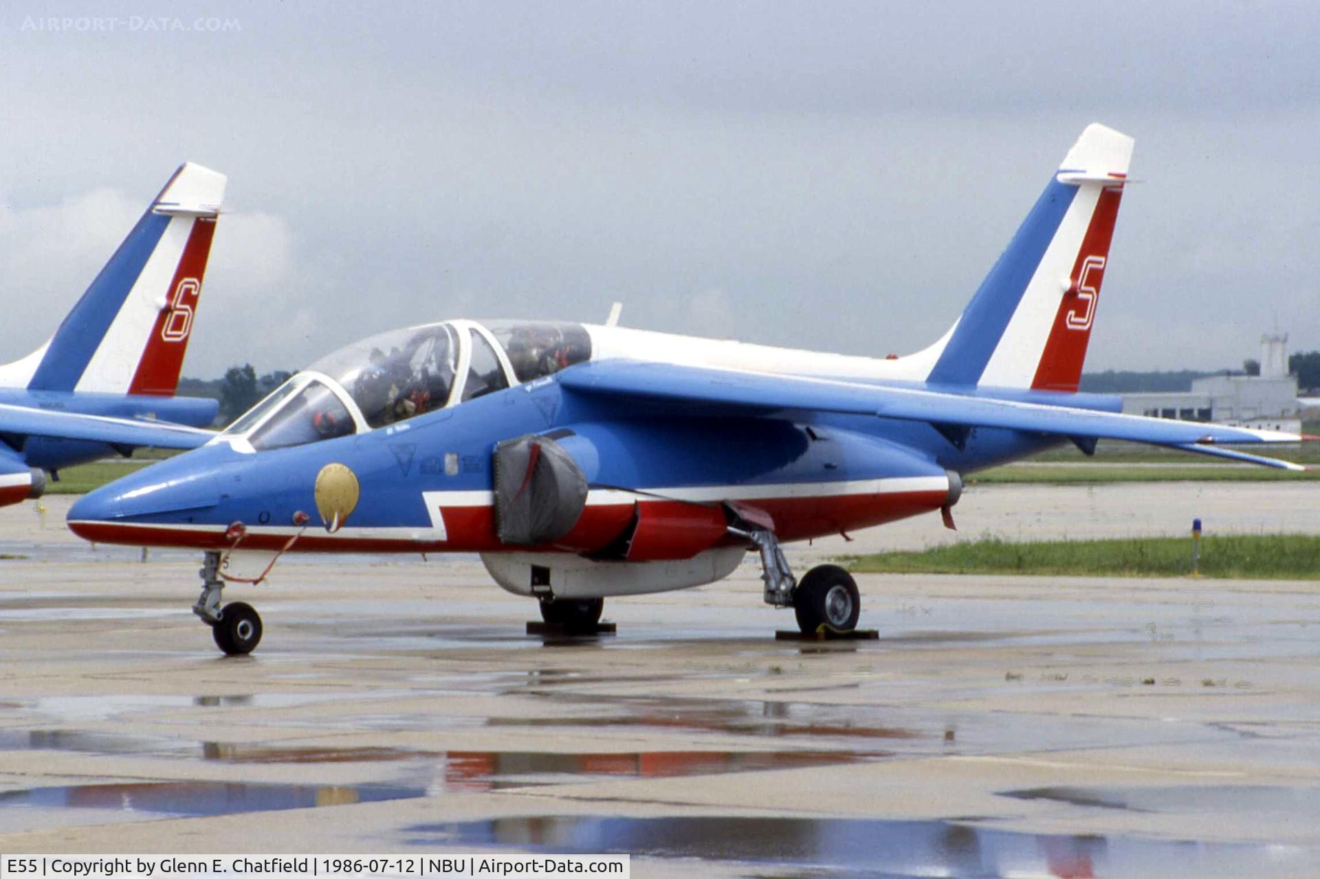 E55, Dassault-Dornier Alpha Jet E C/N E55, French Aerobatic Team Alpha Jet E at the open house