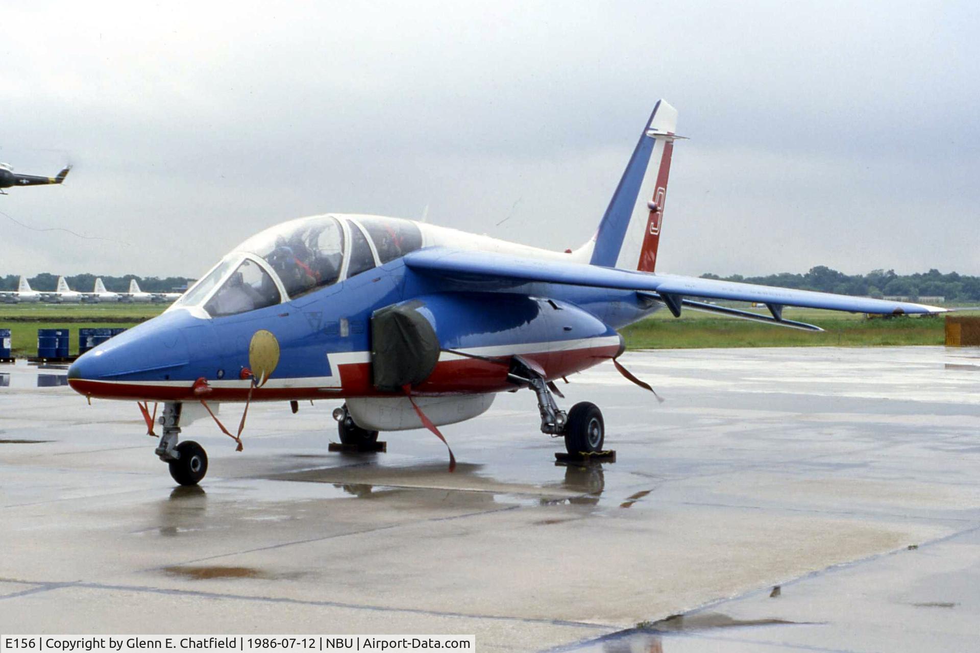 E156, Dassault-Dornier Alpha Jet E C/N E156, French Aerobatic Team Alpha Jet E at the open house. This one was c/n E156