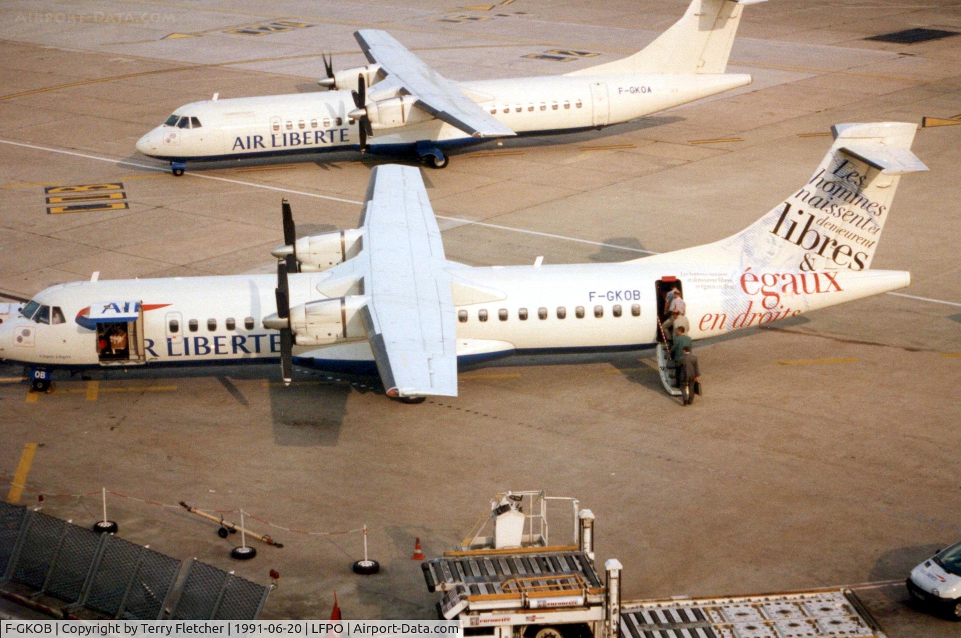 F-GKOB, 1991 ATR 72-202 C/N 232, ATR72 operating for Air Libertie in 1991 became HB-AFK with Farnair