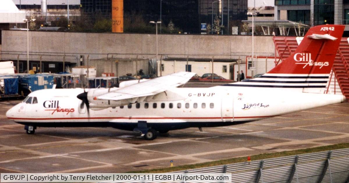 G-BVJP, 1994 ATR 42-320 C/N 371, Gill Airways ATR at Birmingham in 2000  became G-TAWE before YV1008