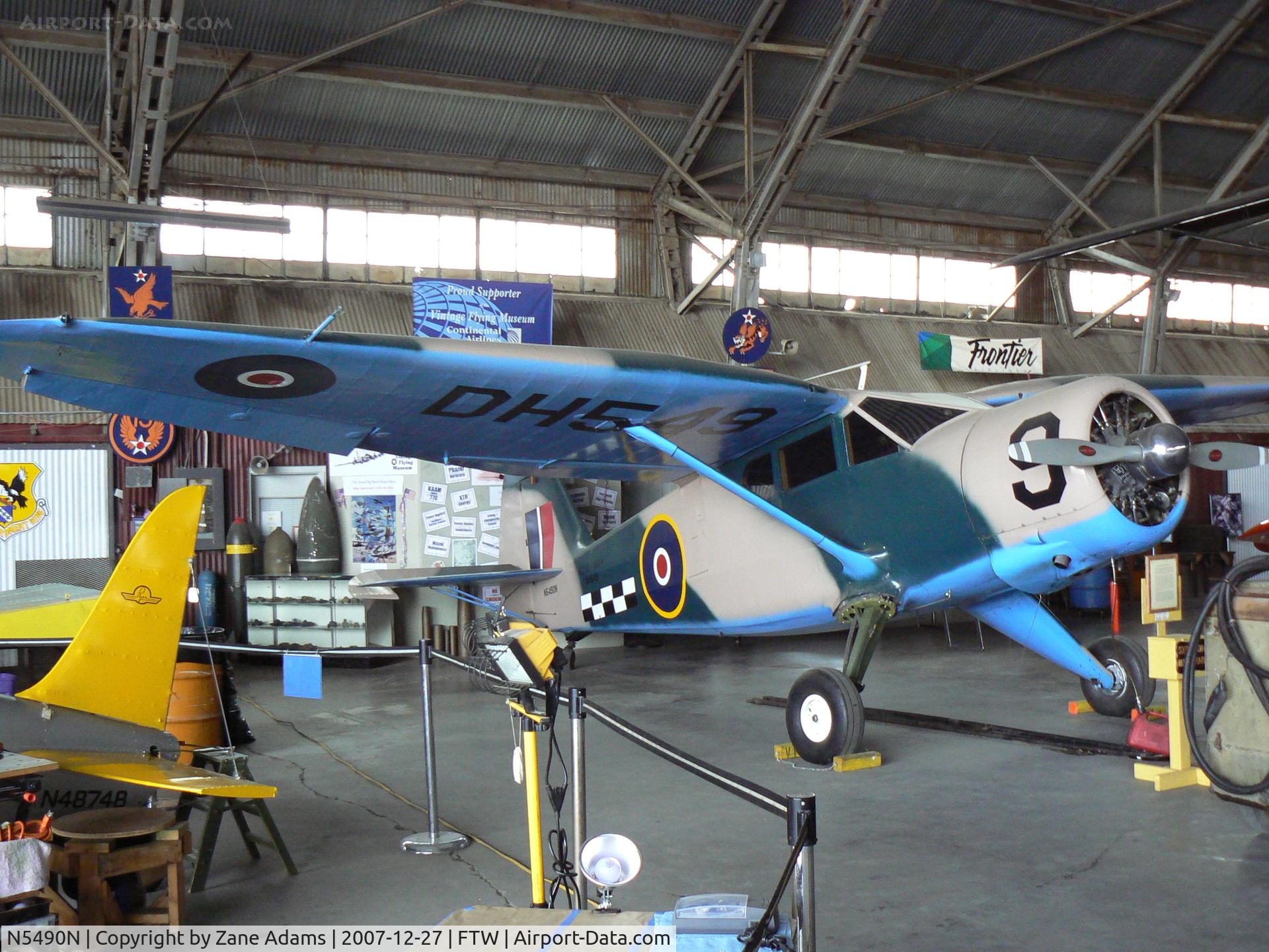 N5490N, 1944 Stinson V77 Reliant C/N 77-473, At the Vintage Flying Museum