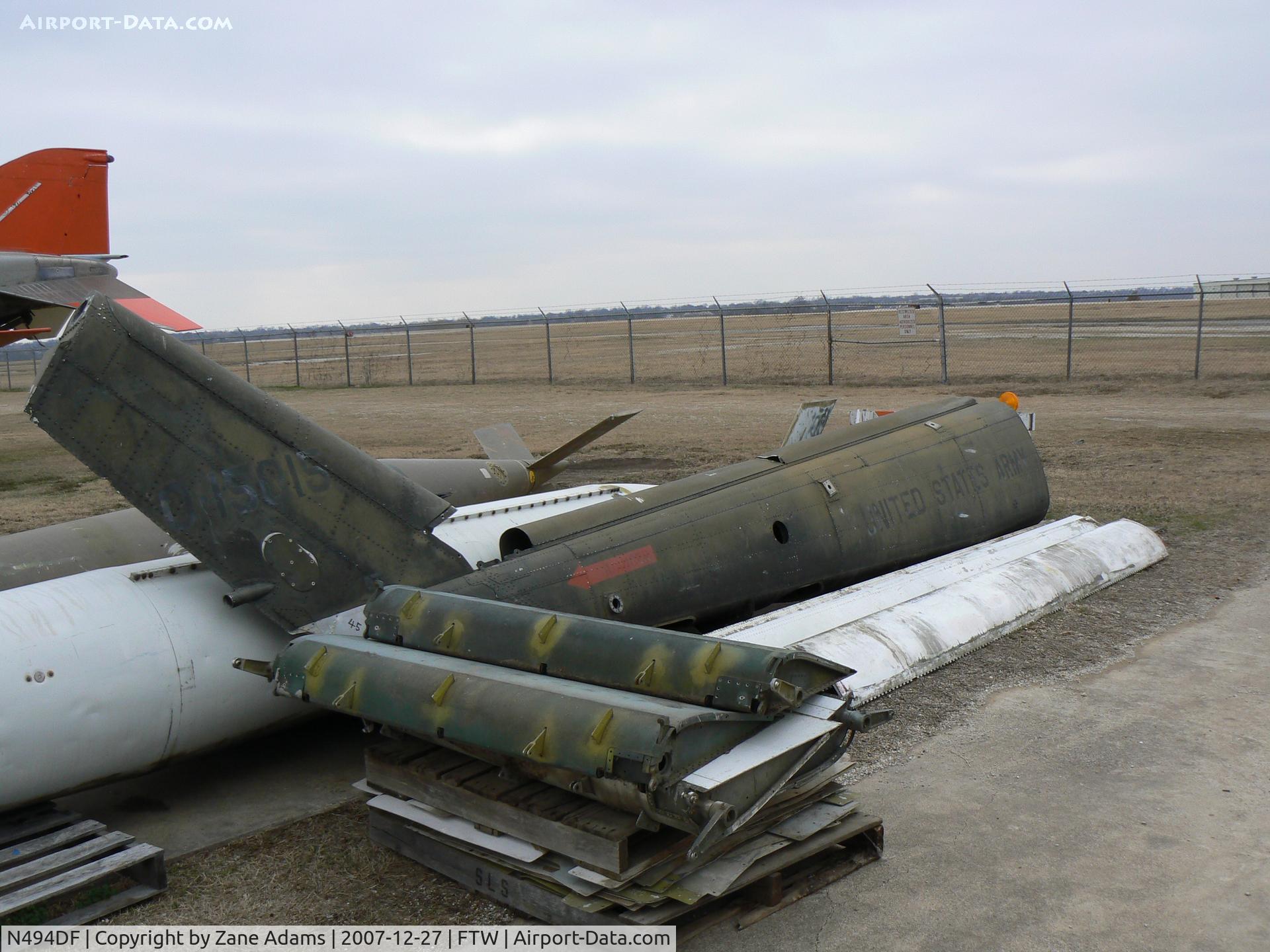 N494DF, 1969 Bell EH-1X Iroquois C/N 11303, * Possible ID of 69-15015 * Tail boom in storage at OV-10 Bronco Assn / Vintage Flying Museum