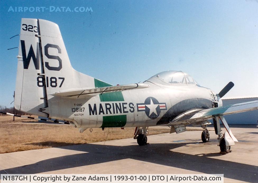 N187GH, 1954 North American T-28C Trojan C/N 200-258 (138187), At Denton Municipal
