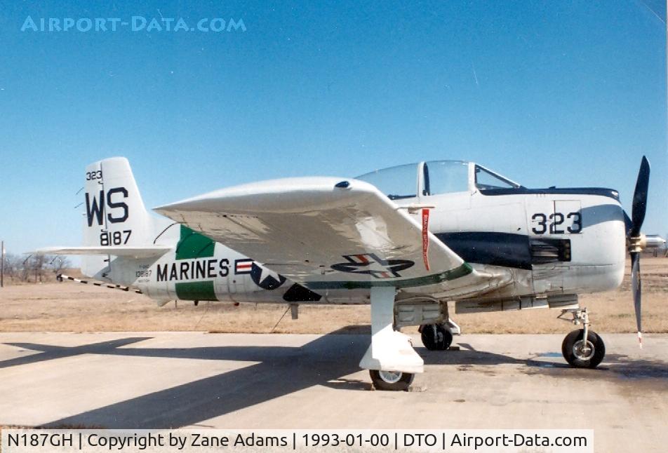 N187GH, 1954 North American T-28C Trojan C/N 200-258 (138187), At Denton Municipal