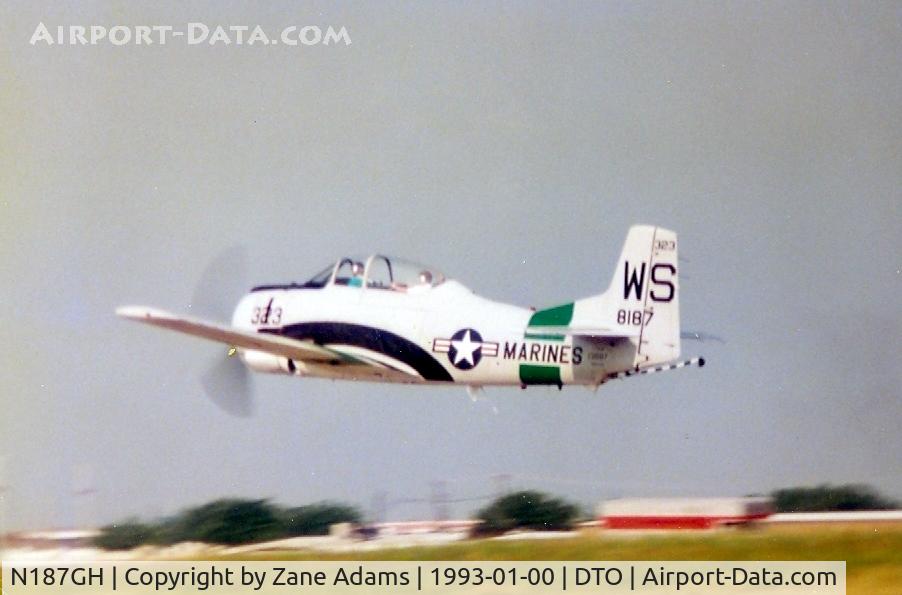 N187GH, 1954 North American T-28C Trojan C/N 200-258 (138187), At Denton Municipal