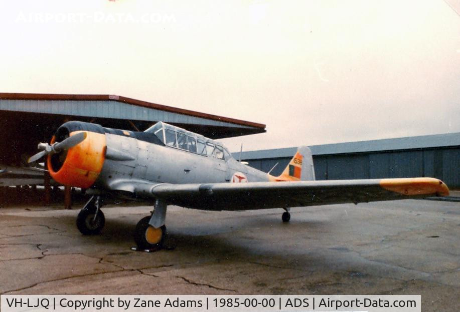 VH-LJQ, 1942 North American AT-6 MK 2A C/N 88-10589, Also listed as N4995A - Former Portuguese AT-6 (Harvard IIA) reassembled at Addison, TX by Bruno Genarlsky