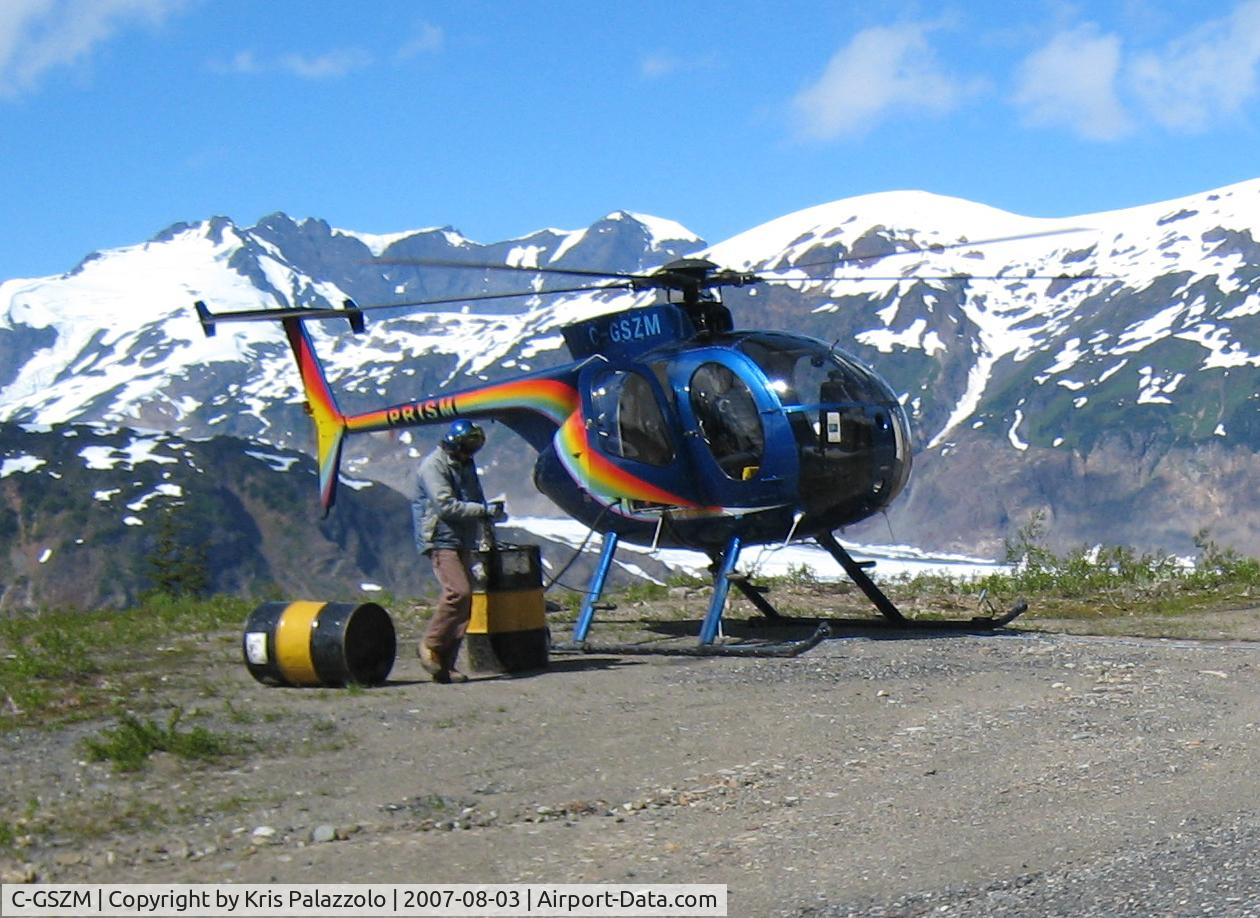 C-GSZM, 1978 Hughes 369D C/N 1170237D, Near the Salmon Glacier in British Columbia