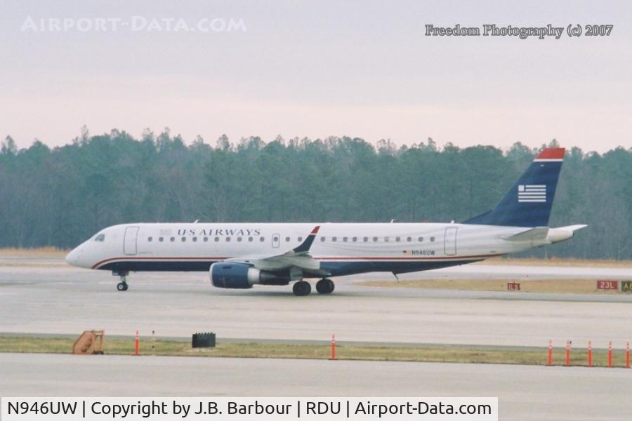 N946UW, 2007 Embraer ERJ-190-100 IGW 190AR C/N 19000072, N/A
