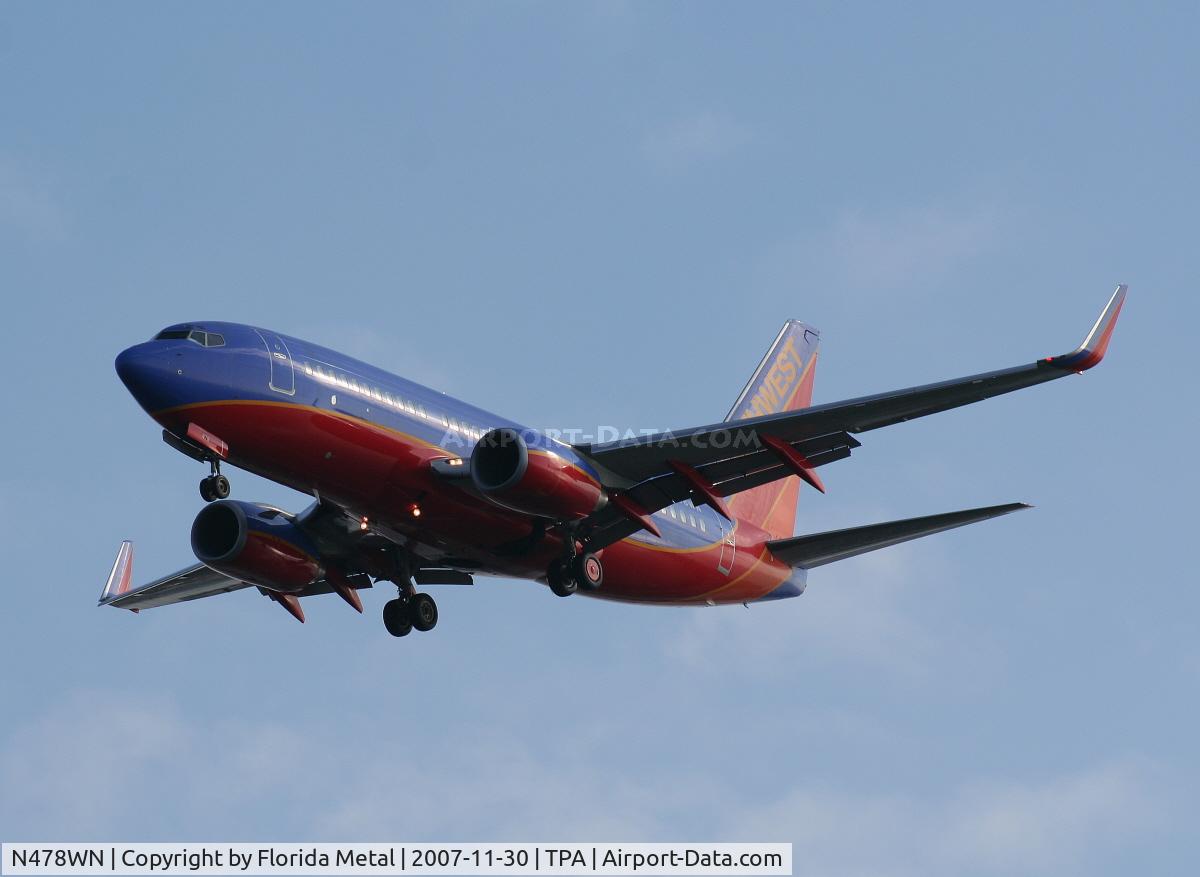 N478WN, 2004 Boeing 737-7H4 C/N 33989, Southwest