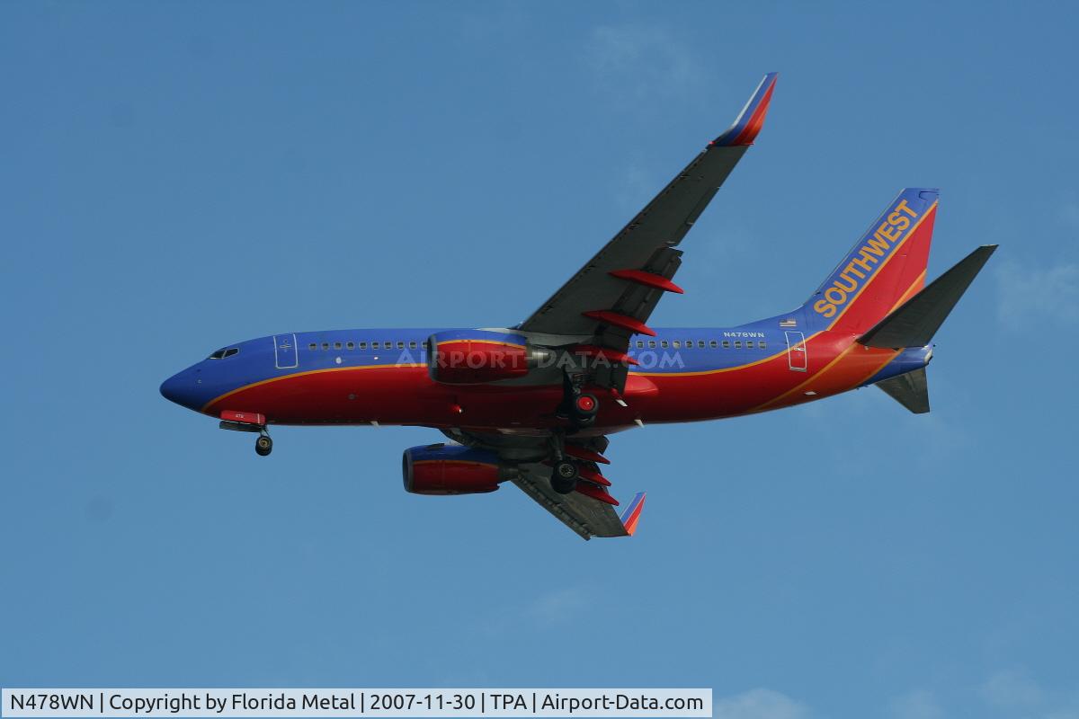 N478WN, 2004 Boeing 737-7H4 C/N 33989, Southwest