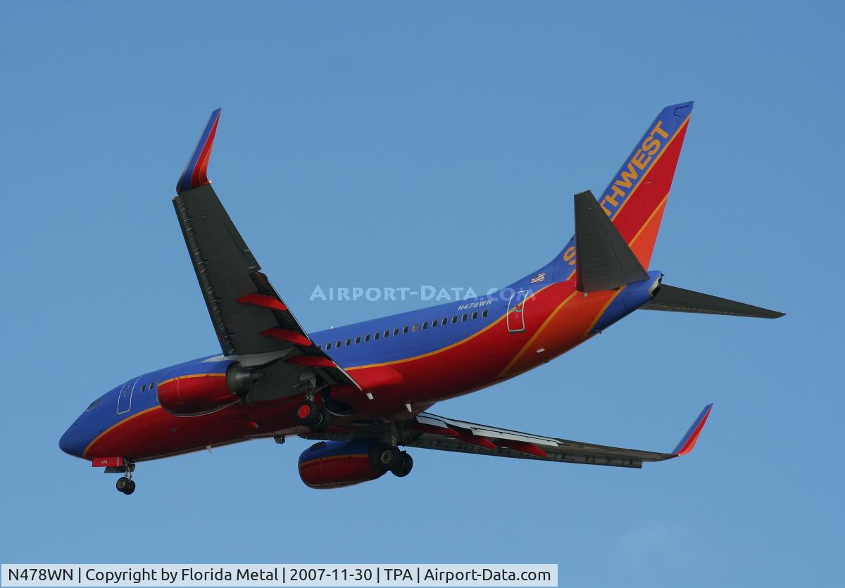 N478WN, 2004 Boeing 737-7H4 C/N 33989, Southwest