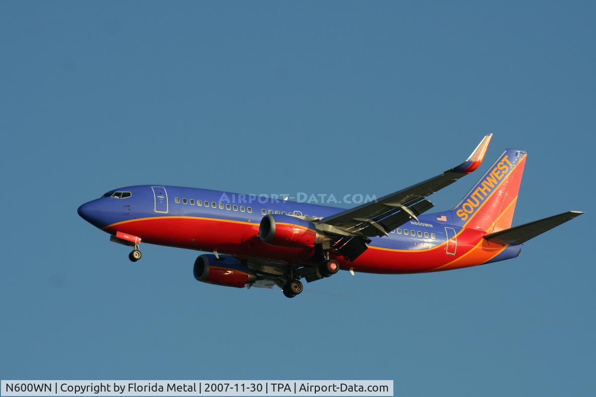 N600WN, 1995 Boeing 737-3H4 C/N 27694, Southwest