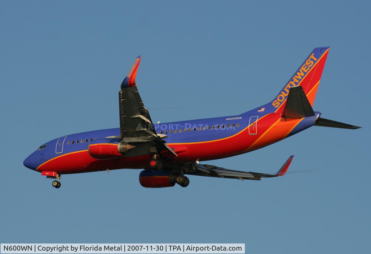 N600WN, 1995 Boeing 737-3H4 C/N 27694, Southwest