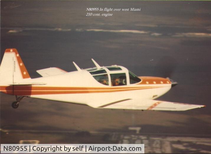 N80955, 1946 Globe GC-1B Swift C/N 1148, over everglades