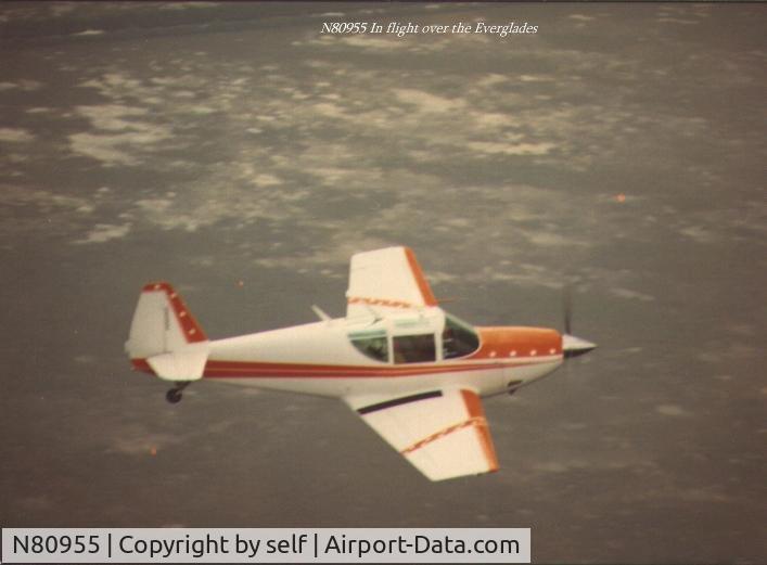 N80955, 1946 Globe GC-1B Swift C/N 1148, over everglades